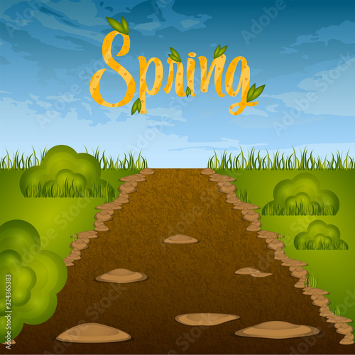 Dirt road with grass