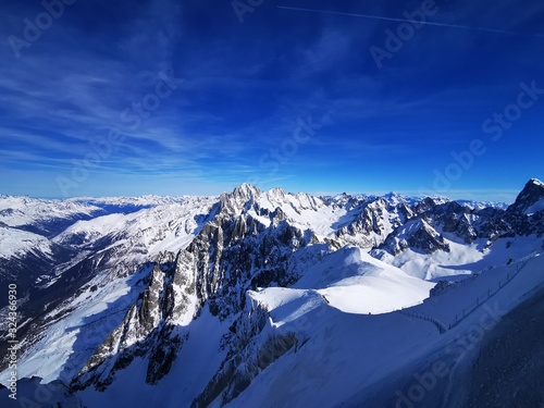 chamonix aquille du midi mont blanc winter paradise snow ski snowboard beautiful © Jonas