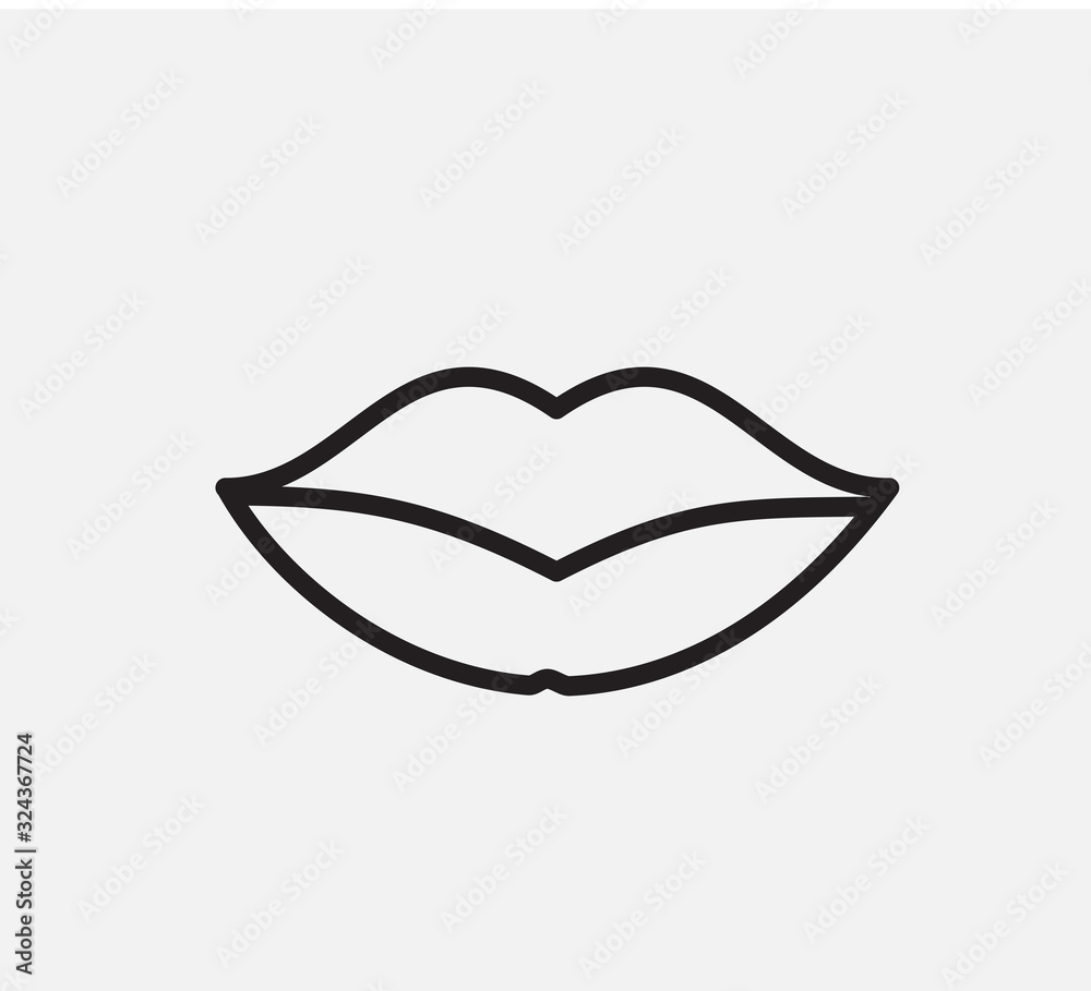 Lip icon vector flat style trendy Lip icon vector flat style trendy