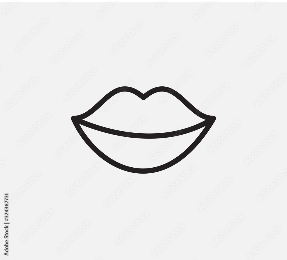 Lip icon vector flat style trendy Lip icon vector flat style trendy