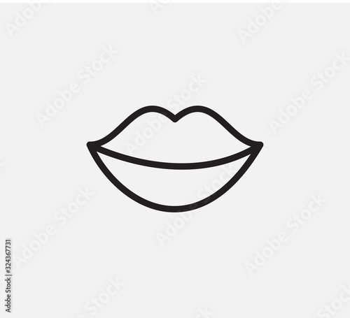 Lip icon vector flat style trendy