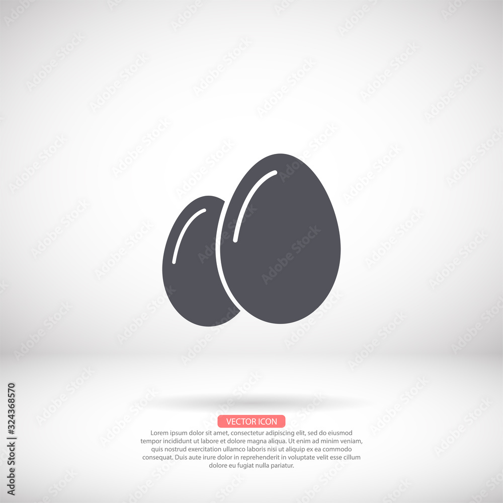 egg icon vector, solid illustration , lorem ipsum Flat design egg icon vector, solid illustration , lorem ipsum Flat design