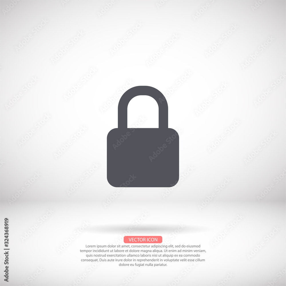 Lock - vector icon , lorem ipsum Flat design Lock - vector icon , lorem ipsum Flat design