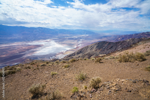 badwater basin from dantes view in death valley, california, usa