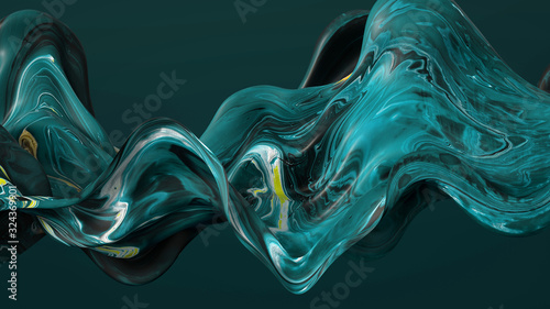 Beautiful background with fluid paint. 3d illustration, 3d rendering.
