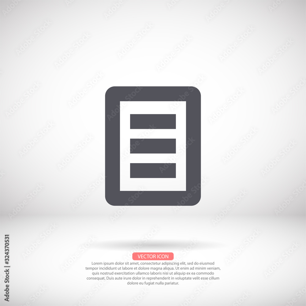 List vector icon , lorem ipsum Flat design List vector icon , lorem ipsum Flat design