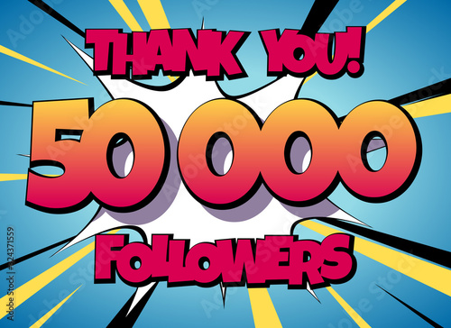 Thank You 50000 followers Comics Banner