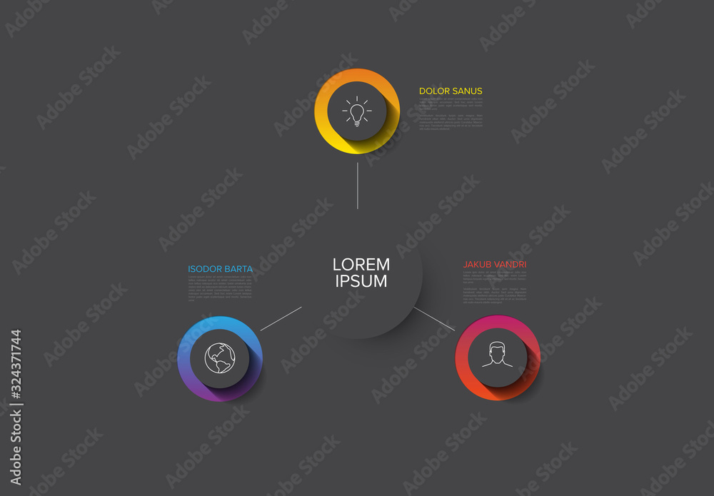 Three Part Infogtaphic Layout Stock Template | Adobe Stock