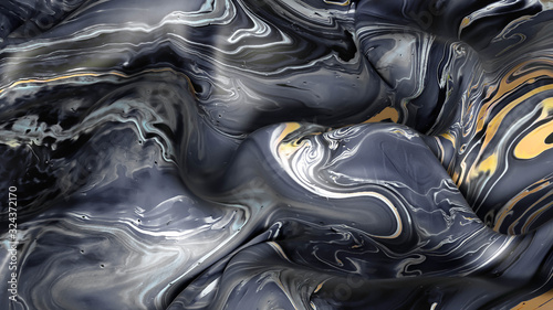 Beautiful background with fluid paint. 3d illustration, 3d rendering.