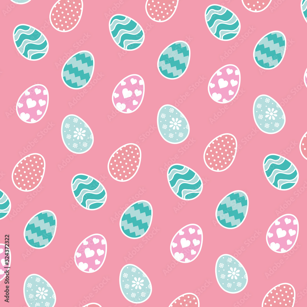 happy easter celebration card with eggs painted pattern happy easter celebration card with eggs painted pattern