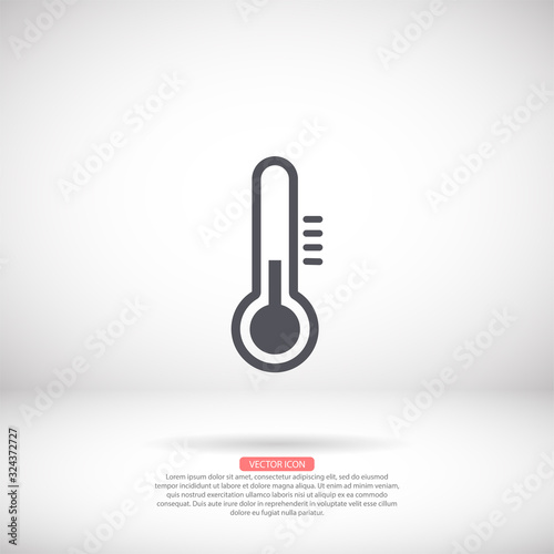 Thermometer vector icon , lorem ipsum Flat design
