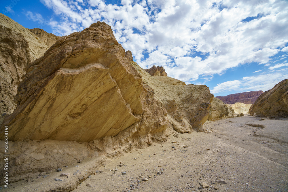 hikink the golden canyon - gower gulch circuit in death valley, california, usa