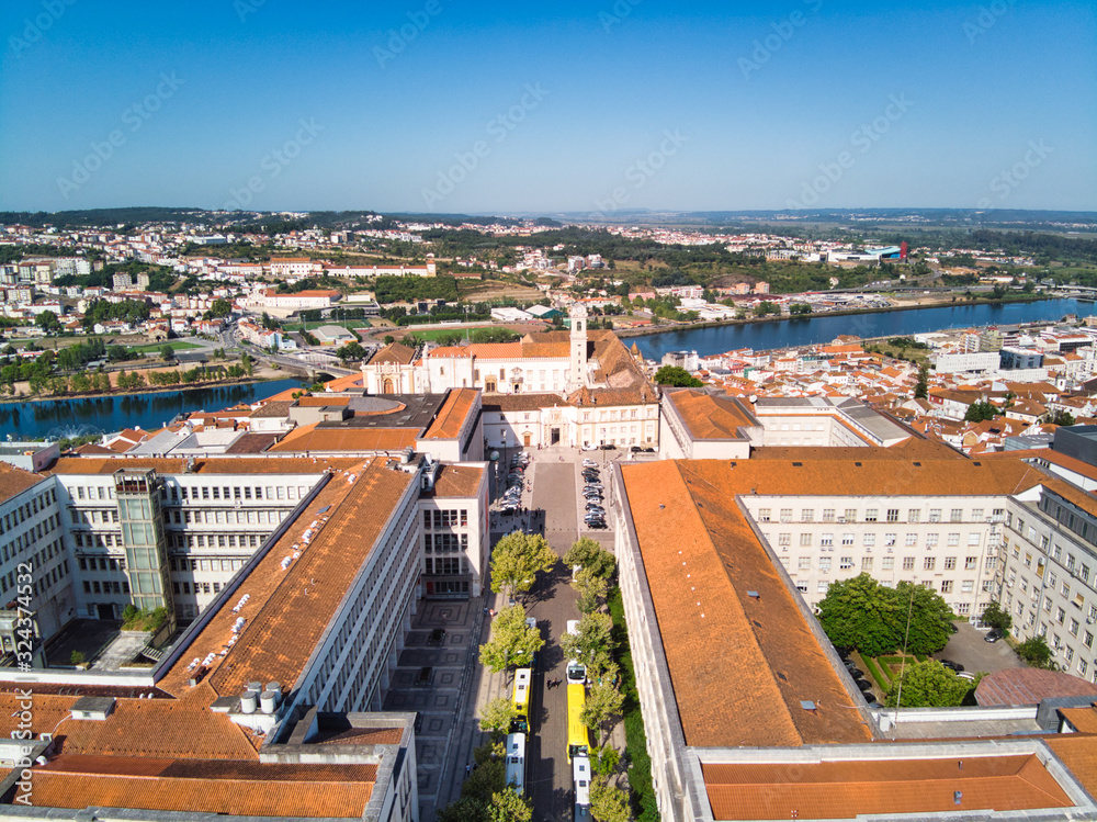 Aerial View Of University Of Coimbra In Portugal