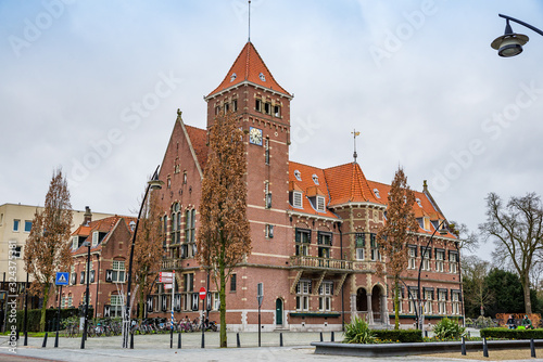 Zeist, Netherlands - January 04, 2020. City hall in traditional bricked architecture