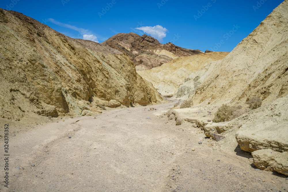 hikink the golden canyon - gower gulch circuit in death valley, california, usa hikink the golden canyon - gower gulch circuit in death valley, california, usa