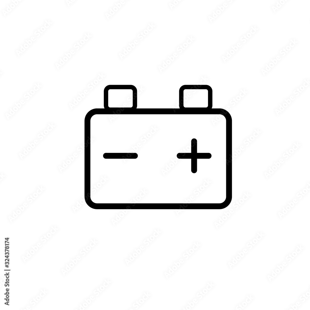 Electric battery battery vector plus minus flat icon Electric battery battery vector plus minus flat icon