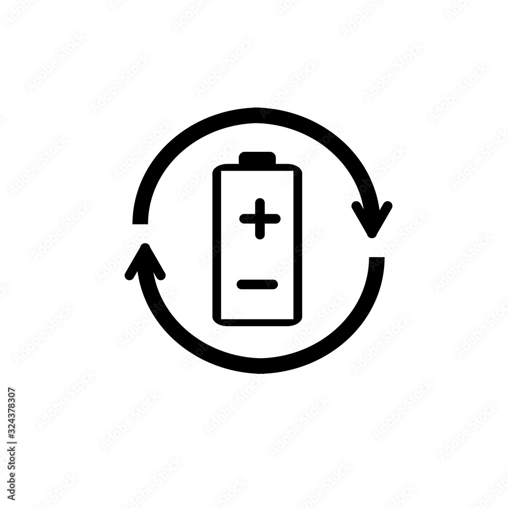 Battery Charge Vector Flat Icon plus minus Battery Charge Vector Flat Icon plus minus