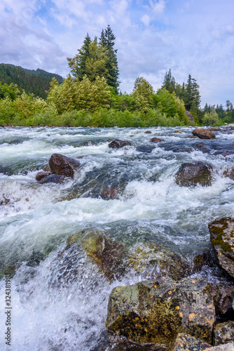 Majestic mountain river in Canada.