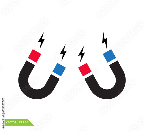 magnet icon vector logo design illustration