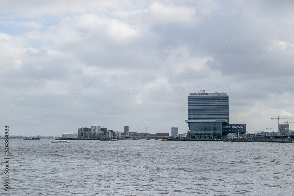 The River IJ in Amsterdam