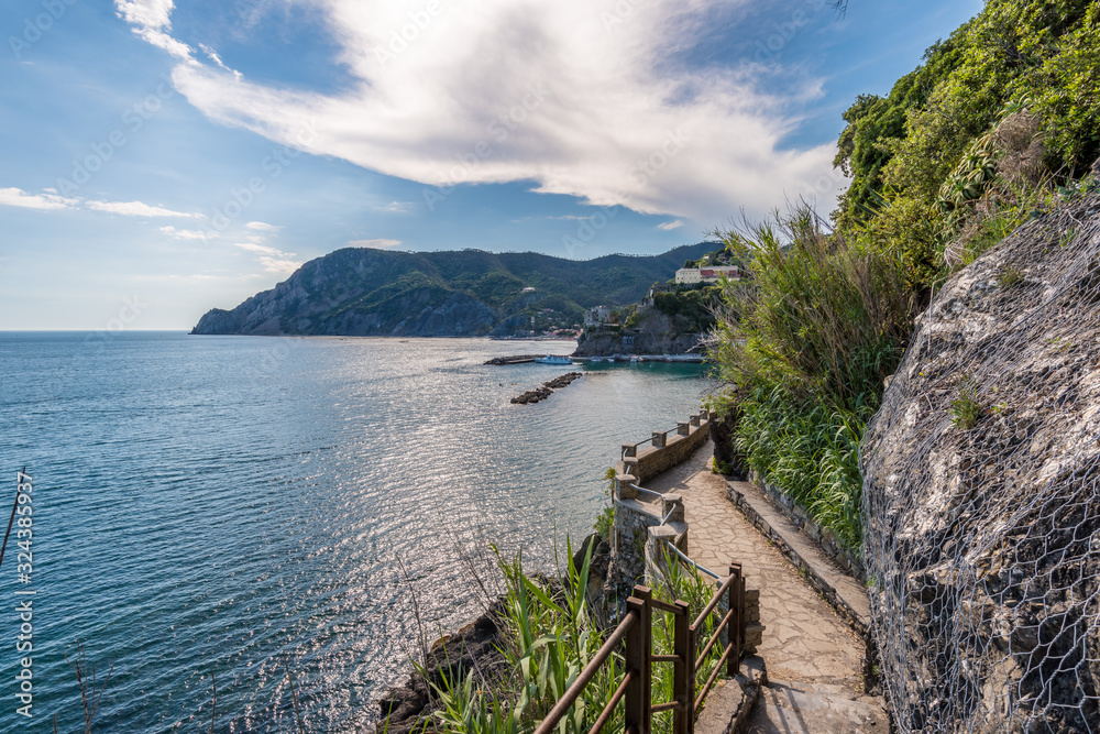 Fragment of Monterosso - Vernazza trail in Italy.