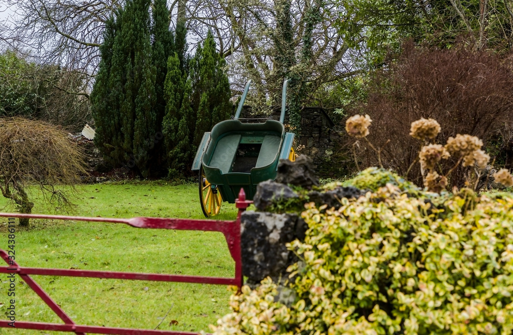 Ashford Castle Garden with Cart