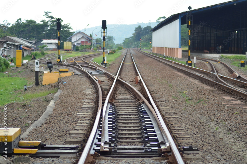 Fototapeta premium train on railway