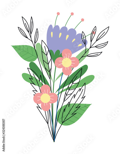 flowers bouquet foliage decoration herbs botany