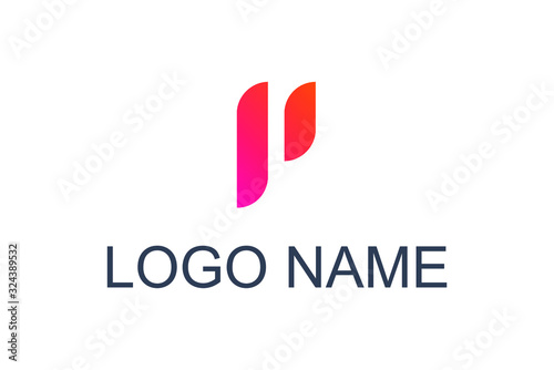 logo letter P vector 