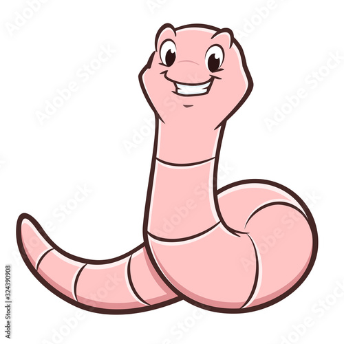 Cartoon Earthworm