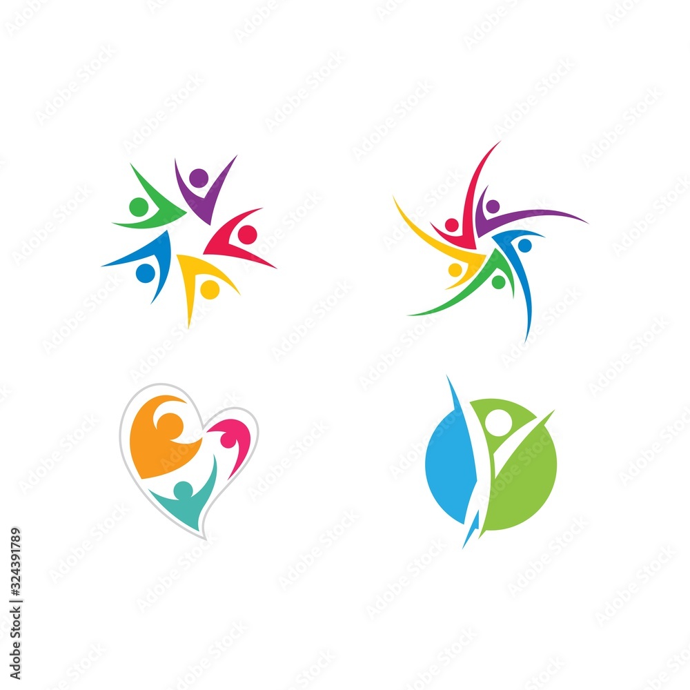 Community, network and social logo Community, network and social logo