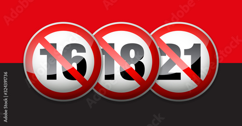 Shiny no under entry badge set
