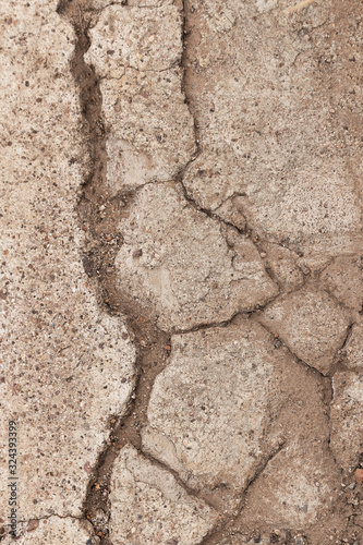 concrete floor full of cracks