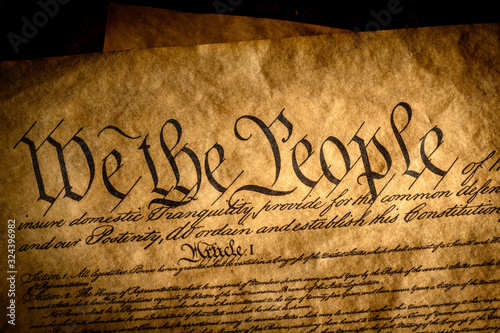Foto We the people, the beginning of the preamble to the United States constitution