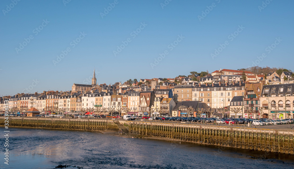 Trouville, France - January 21, 2020: panorama of Trouville-sur-mer
