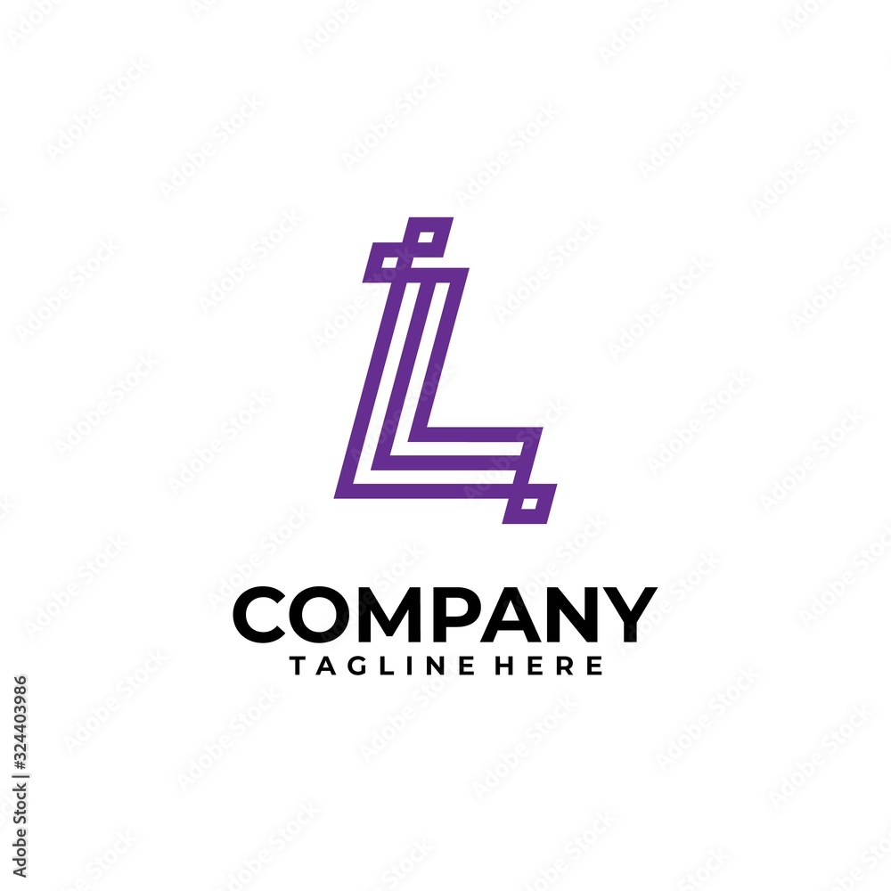 initial letter L logo design vector inspiration