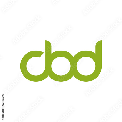 Simple Letter CBD logo vector icon template for CBD Cannabidiol Cannabis Hemp Marijuana Bussiness Consulting Health Company