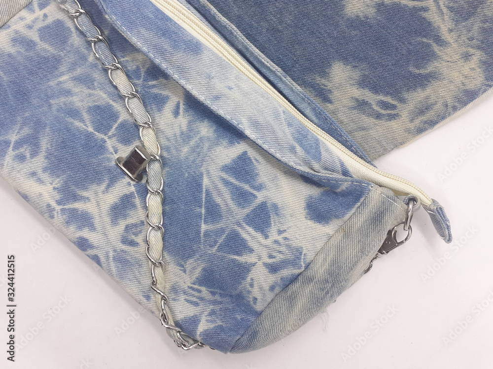 Naklejka premium Beautiful Elegant Luxury Cute Colorful Woman Purse Wallet Pouch for Accessories with Natural Pattern Texture in White isolated Background