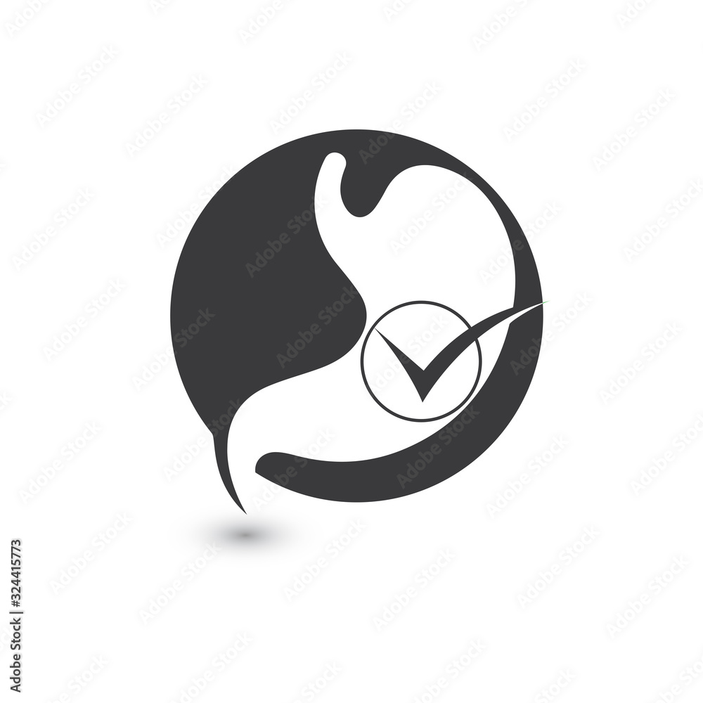 stomach care icon designs concept vector illustration