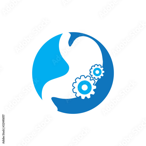 stomach care icon designs concept vector illustration