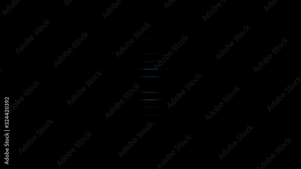 Cross moving up as light form blue lines in pulse waves, 3d cgi ...