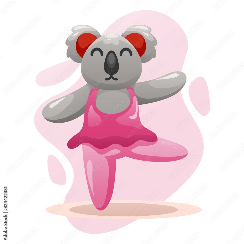 CUTE KOALA DANCING CARTOON VECTOR CUTE KOALA DANCING CARTOON VECTOR