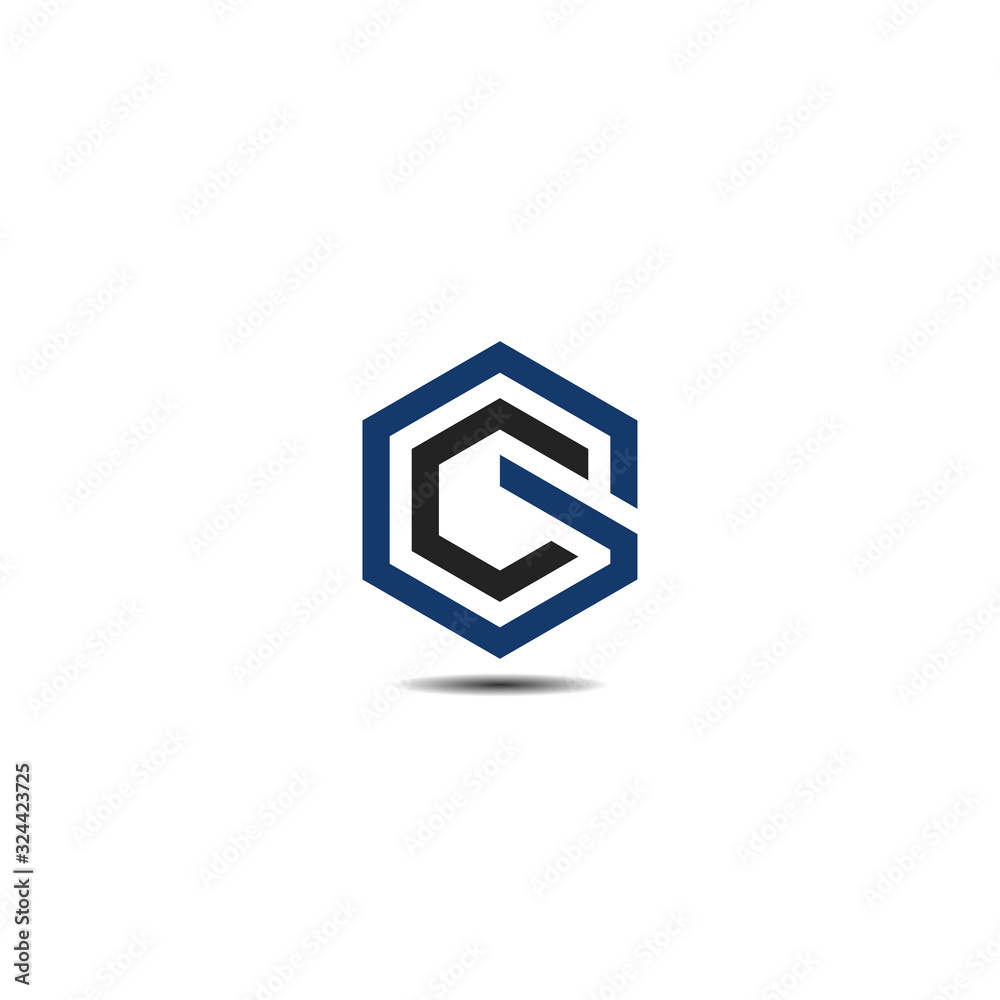 Gc Icon Sample Initials letters GC hexagon shape logo design vectors. Symbol, icon ...