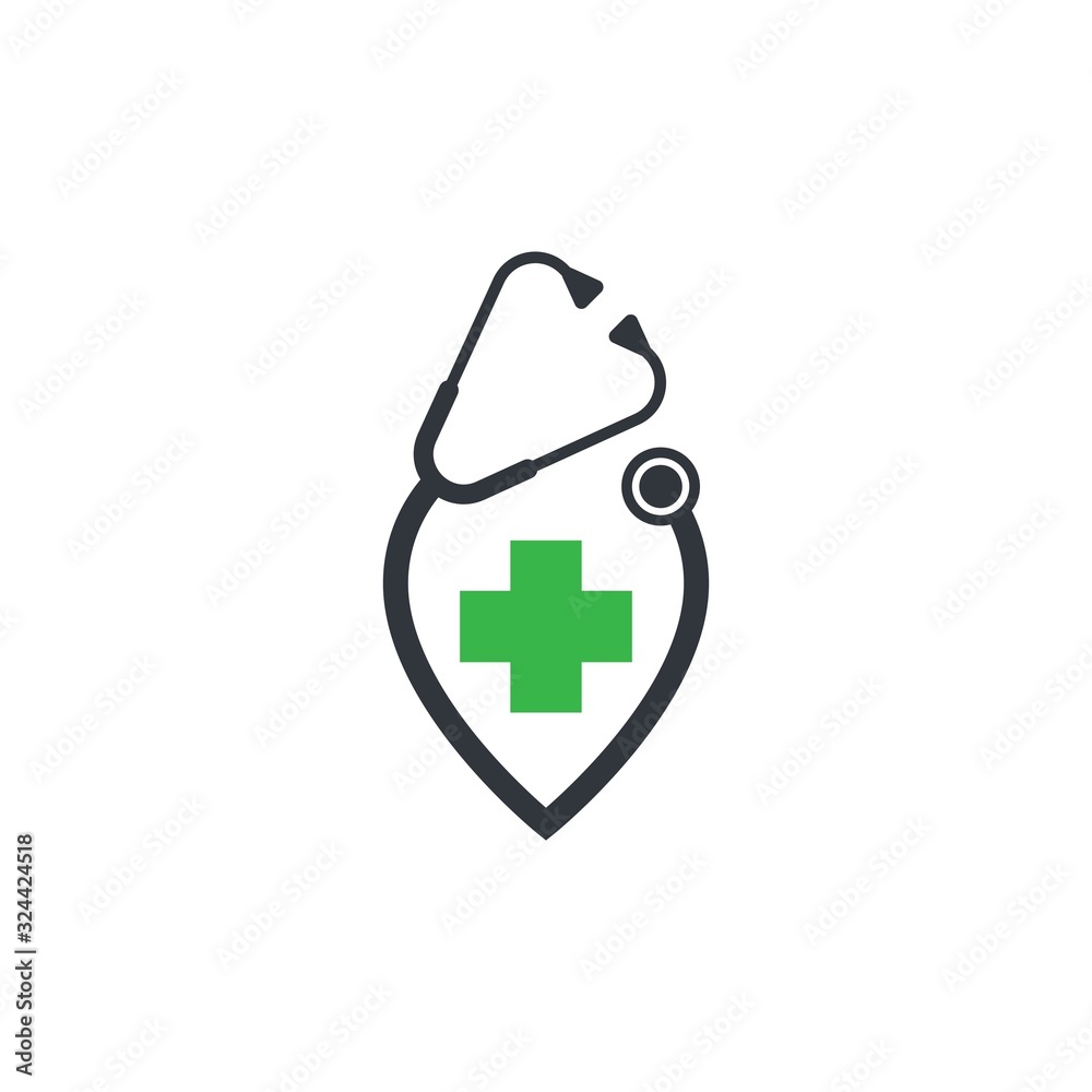 Obraz premium Medical cross logo creative vector icon