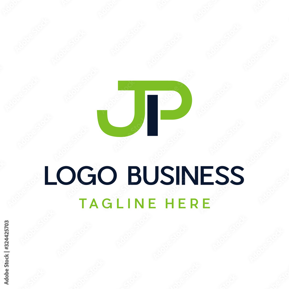 Letter JP Minimalist Abstract Creative Modern Icon Logo  Design Template Element Vector