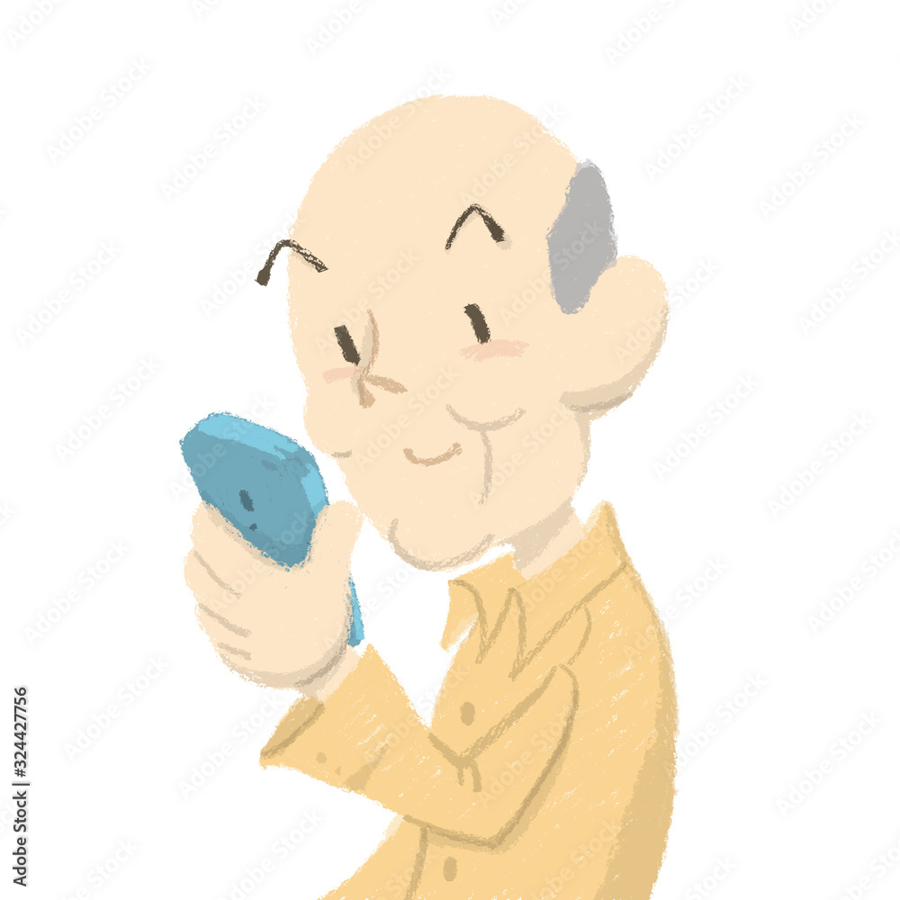 スマホを持つおじいちゃん・1 スマホを持つおじいちゃん・1