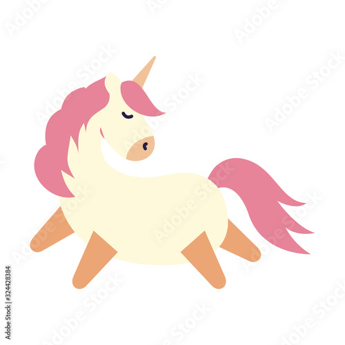 cute unicorn fantasy isolated icon vector illustration design