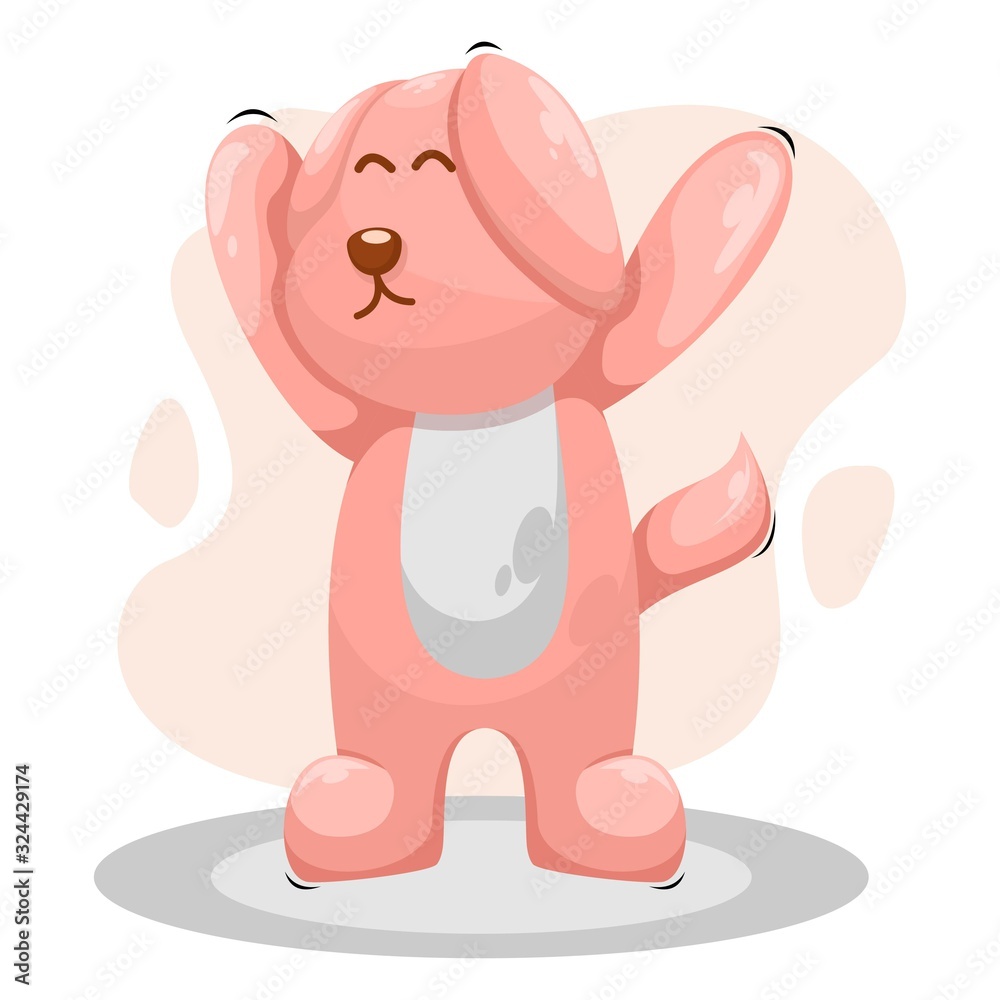 Naklejka premium Cute dog mascot cartoon vector