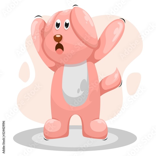 Cute dog mascot cartoon vector