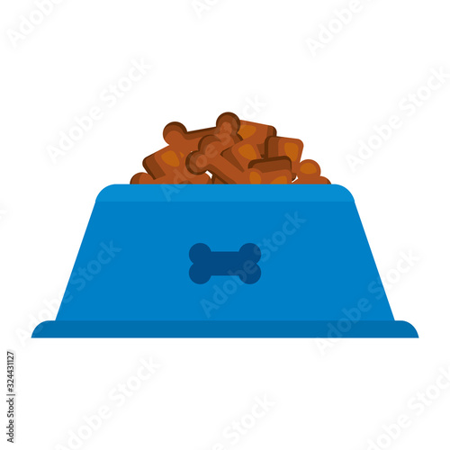 dish food dog animal isolated icon vector illustration design